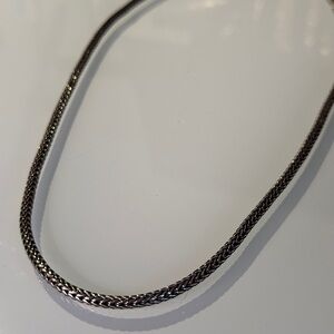 Braided sterling Silver Necklace